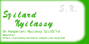 szilard nyilassy business card